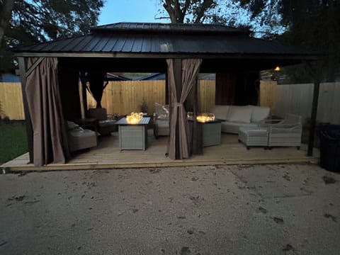 Gazebo with fire pits