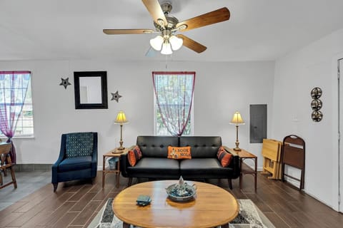 Bright, cozy lounge with local flair