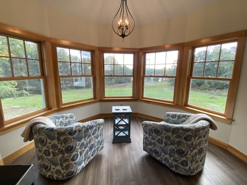 Sitting Area , Main floor, overlooking field and down toward water
