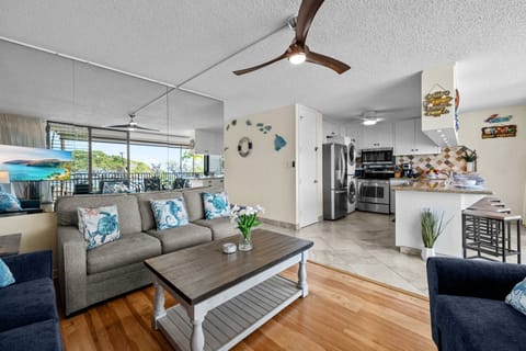 Comfortable queen sleeper sofa provides extra room for guests while keeping the space cozy and inviting.