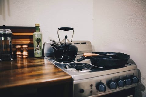 utensils and pots and pans provided.