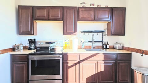 Fully stocked kitchen for home cooked meals