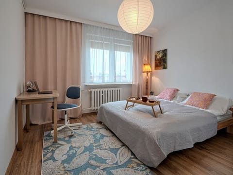 Bedroom with Queen Bed and Workspace| Book Now with RENTUJEMY