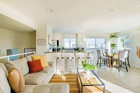 The townhouse features modern open plan living filled with sunshine 