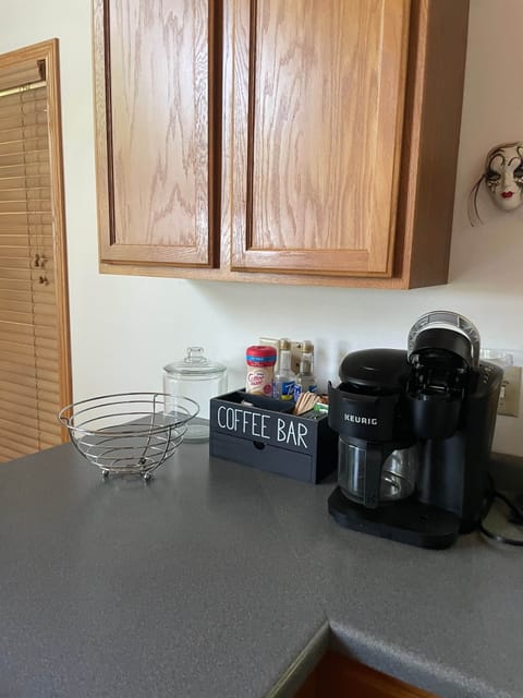 Coffee bar area in kitchen