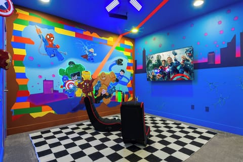 Enter a glowing world where superheroes come to life!