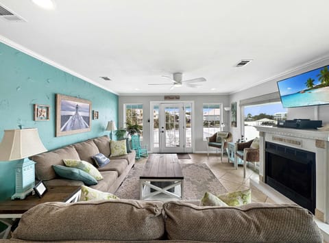 Chill, stream, and soak in the views from the comfy couch.