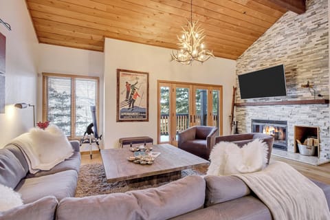 Family room with views out to Deer Valley and Park City Mountain.