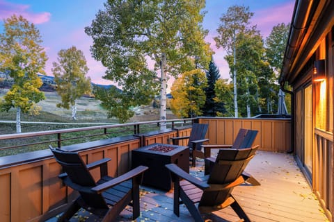 Unwind on the deck by the fire pit.