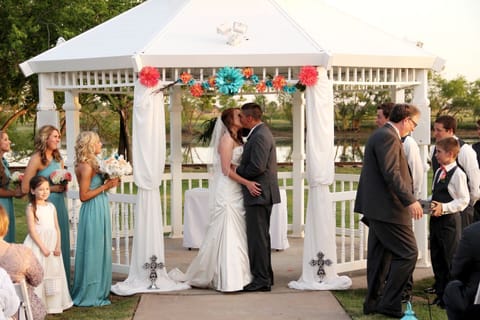 Outdoor banquet area