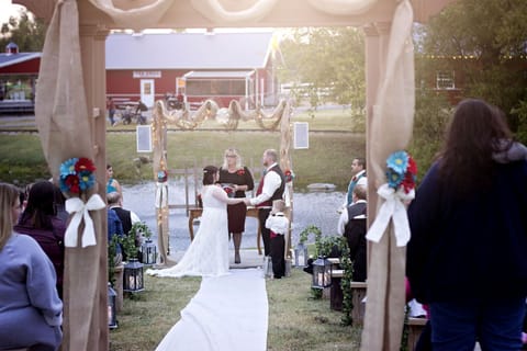 Outdoor banquet area