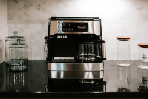Wake up to fresh coffee at your own espresso station — perfect for slow, cozy mornings.