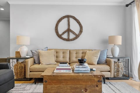 Peace sign crafted from grape vines-a nod to the Livermore wineries.