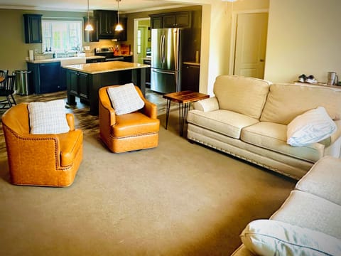 Living Room and and Kitchen Island