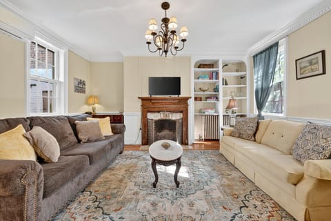Living room with pull out sofa bed. Main level