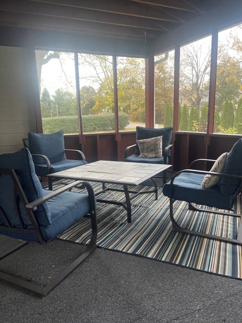 relaxing screen porch