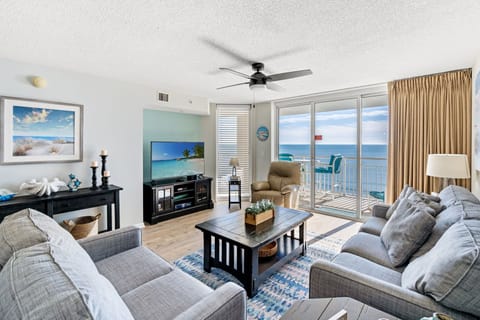 Beautiful Oceanfront Living Room with balcony access