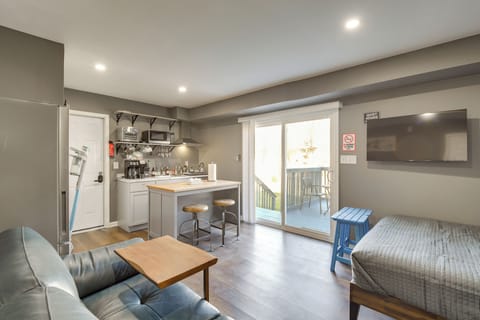 Cheverly Vacation Rental | Studio | 1BA | 300 Sq Ft | 5 Steps Required