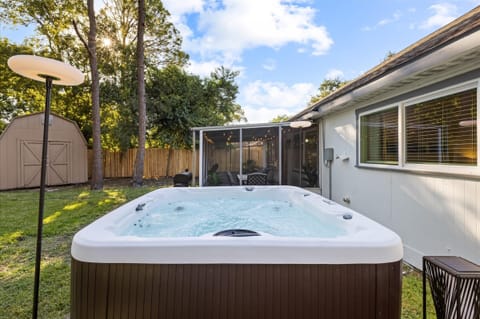 Enjoy our amazing private hut tub with your family and friends! 