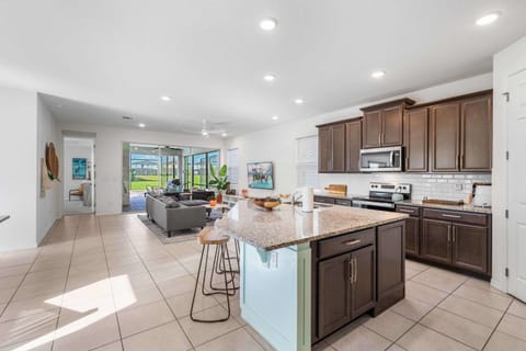 Cook your favorite meals using high-end appliances and plenty of counter space for easy prep