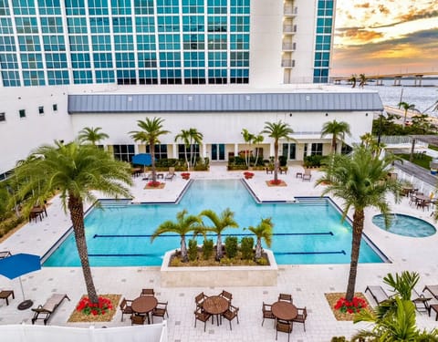 Pool outside view