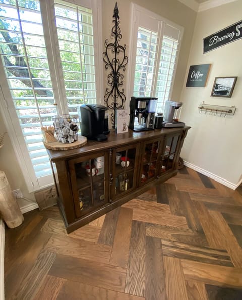 Enjoy morning coffee while watching the sunrise.