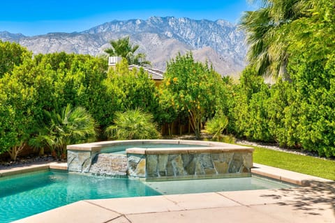 Majestic San Jacinto mountain from pool and house