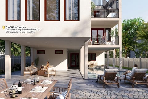 Realistic rendering of the outdoor deck and porch area.