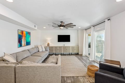 Room for the whole family on the oversized couch
