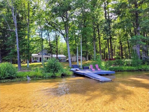 Dock on Rapid River and large yard
