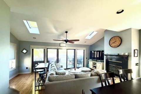 Main living area with beautiful view of the lake and plenty of room to gather