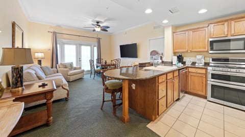 Living area with balcony access