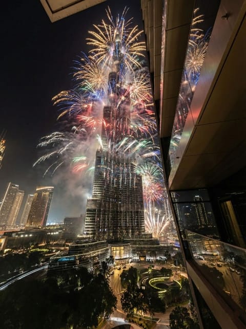 Burj Khalifa NYE Fireworks View