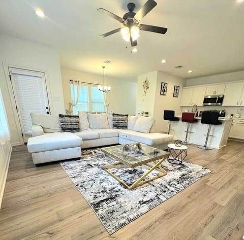 Inviting Living Room with Kitchen View — Gather & Enjoy