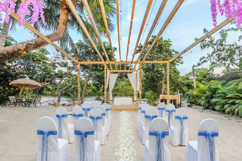 Outdoor banquet area