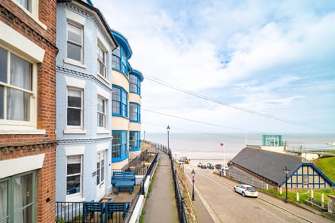 Seaforth, Cromer: The pretty row of painted houses is an iconic image of Cromer's Victorian heritage and Seaforth sits snugly in the midst of them