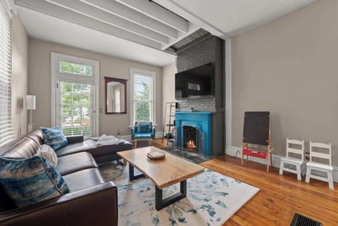 Curl up in the stylish living room & stream your favorites on the smart TV​