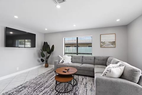 Living Room with smart Tv