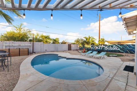 Sparkling pool offering a refreshing retreat under the sun.