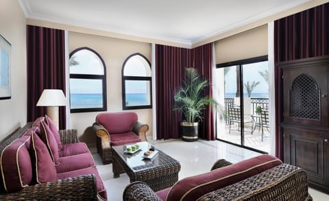 Lounge on cozy seating while soaking up panoramic sea views.