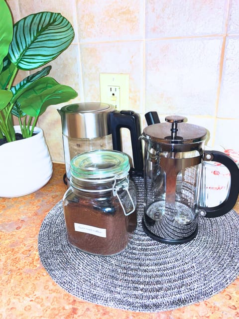 Coffee bar - coffee, decaf, and tea. & creamer.