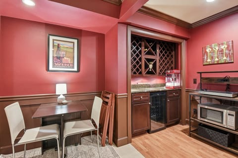 Dining area. Table folds out to seat more guests.