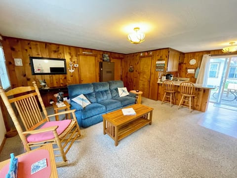 Cabin 1 Living Room open to kitchen