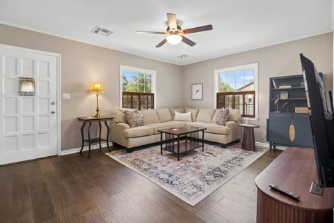 Cozy and inviting! Perfect spot for movie night after exploring the city.