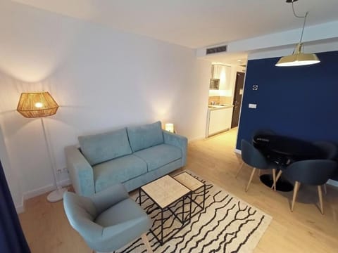 Lounge after exploring in a cozy, softly lit living area.