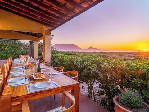 Golden hour dining with breathtaking mountain and fynbos views in Cape Town