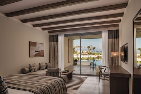 Relax on the sofa, then step outside to resort views.