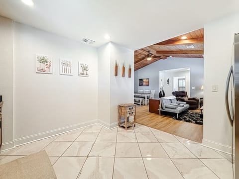Large kitchen open to the living room