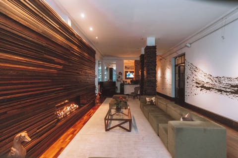 Relax into plush seating after a day exploring nearby.