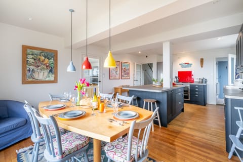 Ground floor: Open plan kitchen and dining area with seating for six